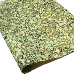 Italian Marbled Paper - STONE - Green/Aquamarine