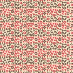 Italian Carta Varese Paper - Flowers - RED AND BROWN