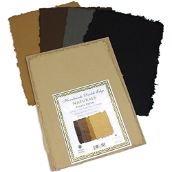 Handmade Deckle Edge Indian Cotton Paper Pack - NATURALS
