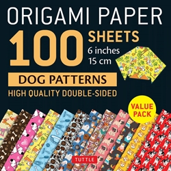 Origami Paper Pack - DOUBLE SIDED DOG PATTERNS - 6"