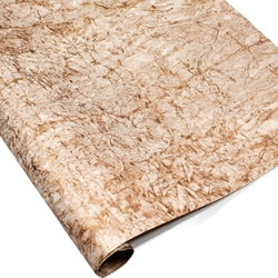Metallic Indian Batik Cotton Rag Paper - CRINKLE - BRONZE/CREAM