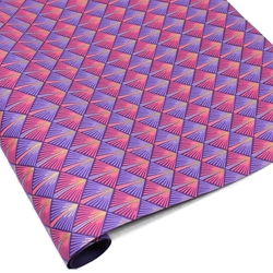 Metallic Screenprinted Indian Cotton Rag Paper - HOLLYWOOD - Pink/Purple