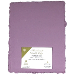 Handmade Deckle Edge Indian Cotton Paper Pack - EASTER PURPLE