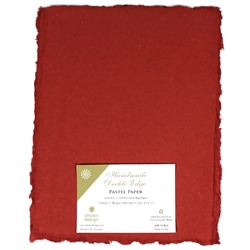 Handmade Deckle Edge Indian Cotton Paper Pack - RED