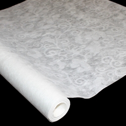 Korean Hanji Paper Roll - 20GSM - Watermark Tissue - FLOWER WITH STEM - 25" x 65'