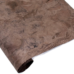 Amate Bark Paper - Solid Pattern - BROWN - 45" x 95"