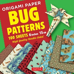 6" Origami Paper and Instruction Kit - BUG PATTERNS