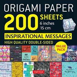 6" Origami Paper and Instruction Kit - INSPIRATIONAL MESSAGES