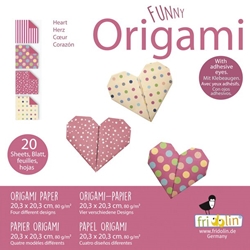 8" Origami Paper - Funny Origami - HEARTS