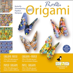 6" Art Origami Paper - Paul Klee - BUTTERFLIES