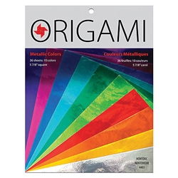 Assorted Color Foil Origami Paper Kit with Instructions 6"