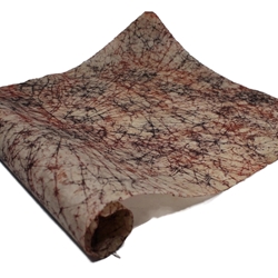Nepalese Batik Lokta Paper - Vein - BROWN/RED