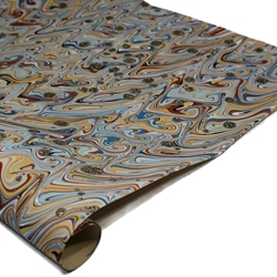 Brazilian Marbled Paper - FANTASY - Red/Blue