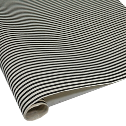 Silkscreened Nepalese Lokta Paper - Stripes - BLACK AND CREAM