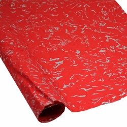 Thai Silver Brushed Wrinkle Paper - RED