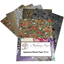 Japanese Chiyogami Paper Pack - BLACKS