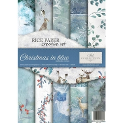 Decoupage Paper Pack - CHRISTMAS IN BLUE