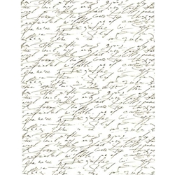 Screenprinted Unryu - Decoupage Paper - SCRIPT