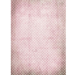 Screenprinted Unryu - Decoupage Paper - FADED PINK DOTS