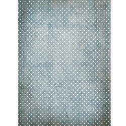 Screenprinted Unryu - Decoupage Paper - FADED BLUE DOTS