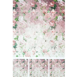 Screenprinted Unryu - Decoupage Paper - Antiques - PINK FLORAL