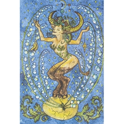 Screenprinted Unryu - Decoupage Paper - Horoscope Collection - TAURUS
