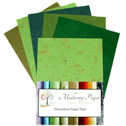 Assorted Greens Paper Pack