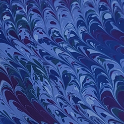 Hand Marbled Origami Paper - JEWEL GROOVY WAVE