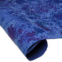 Hand Marbled Paper - JEWEL GROOVY WAVE