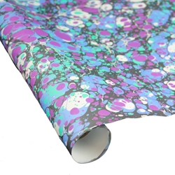Hand Marbled Paper - DISCO STONE