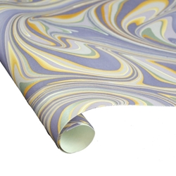 Indian Cotton Rag Marble Paper - GOLD AND LAVENDER ON PURPLE