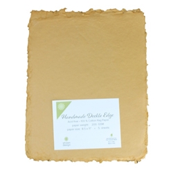 Handmade Deckle Edge Indian Cotton Paper Pack - TOFFEE